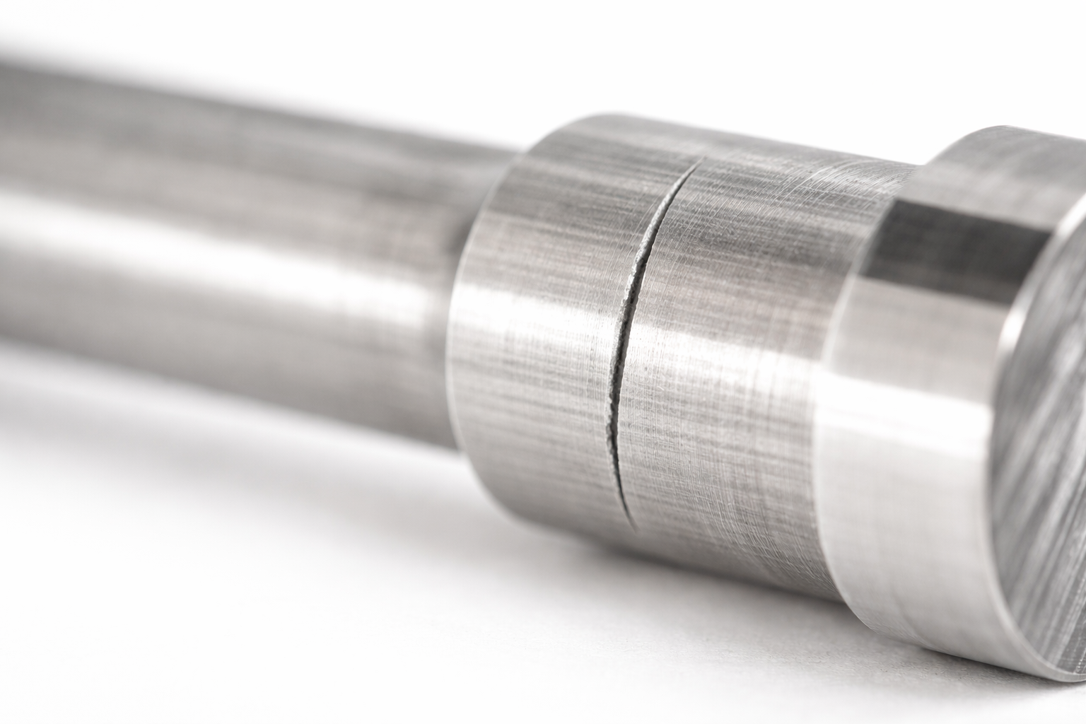 Vertical scratch on metal surface